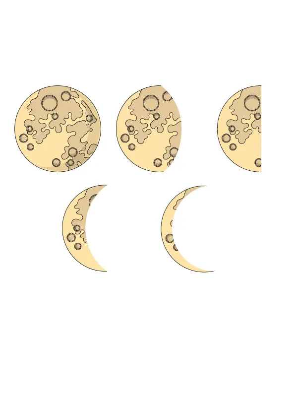 How to Draw The Moon Phases Step by Step Printable