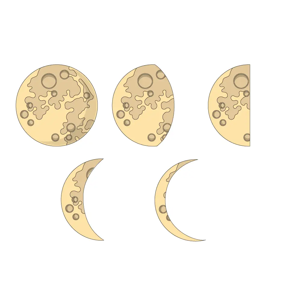 How to Draw The Moon Phases Step by Step Step  10