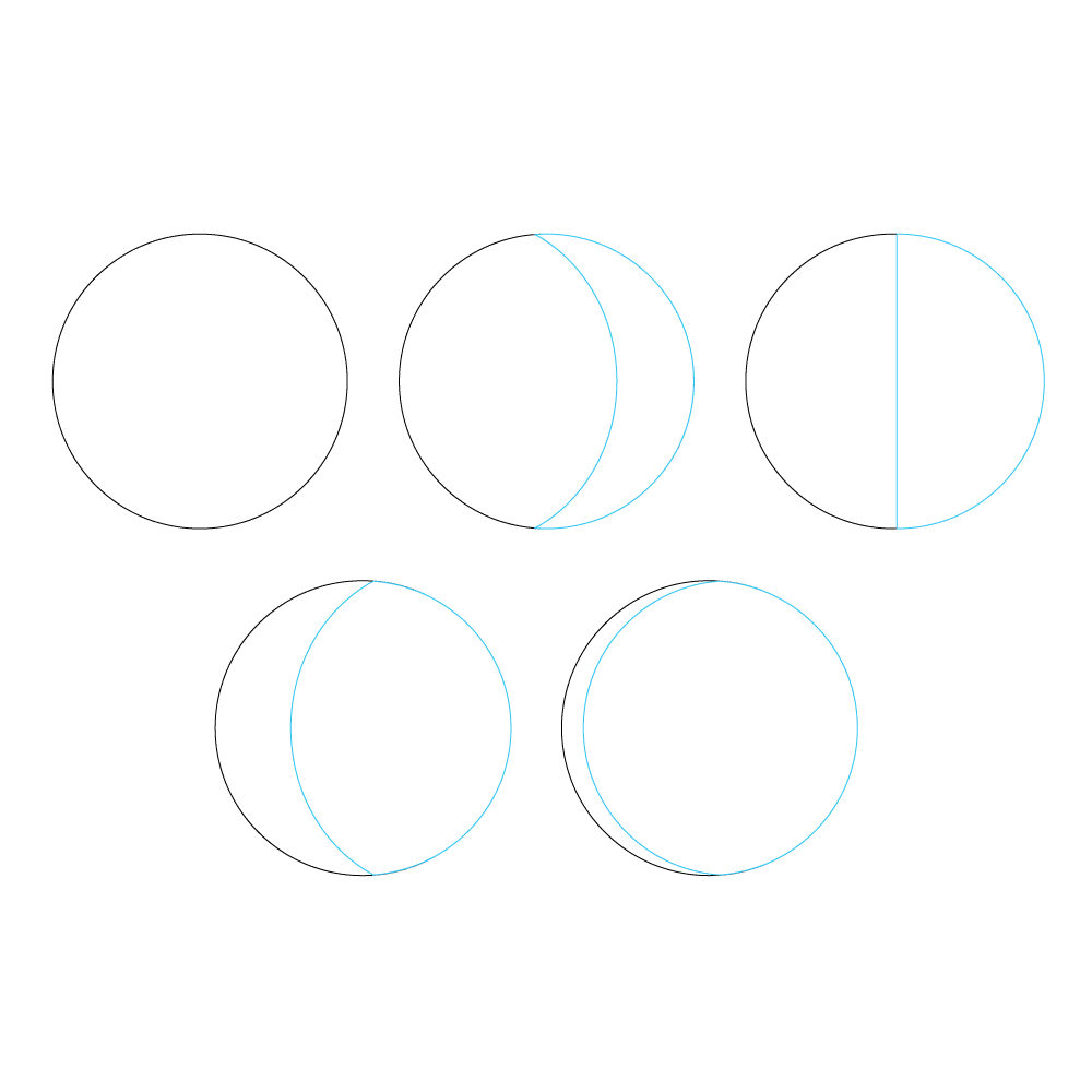 moon phases coloring pages