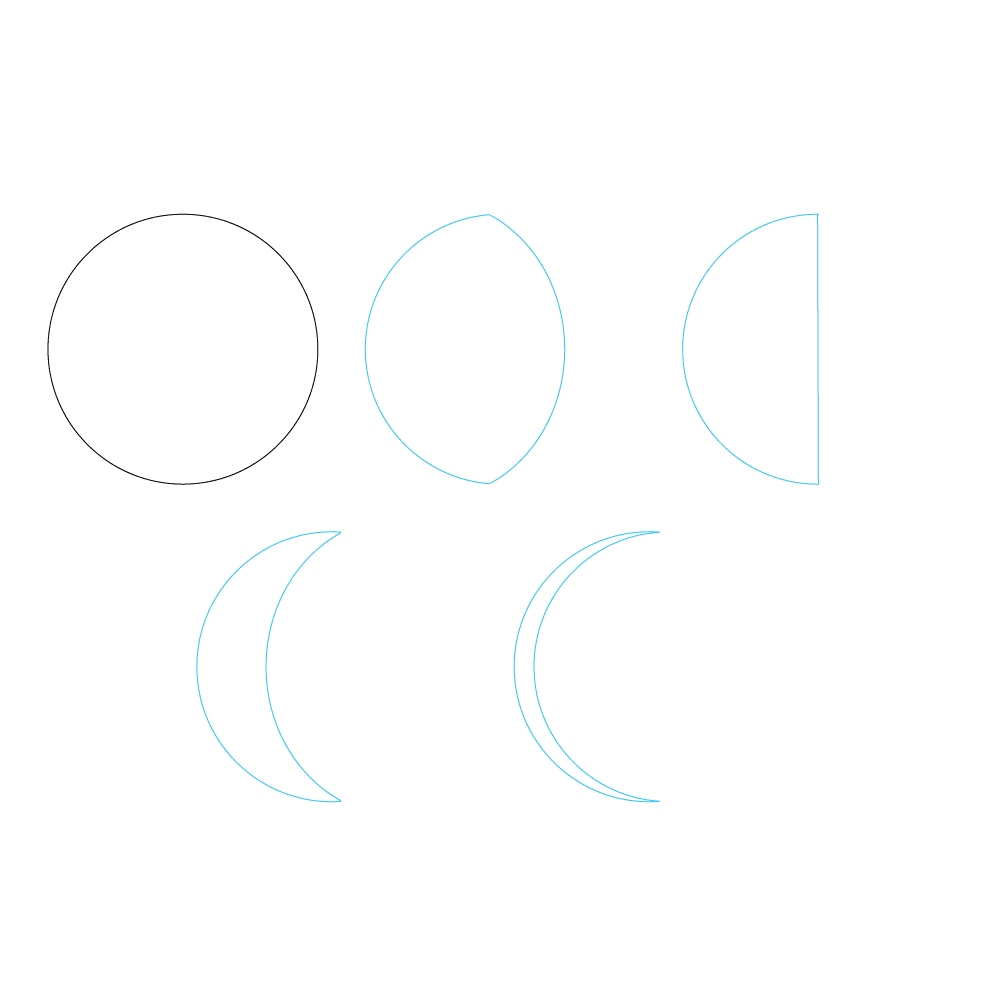 How to Draw The Moon Phases Step by Step Step  3