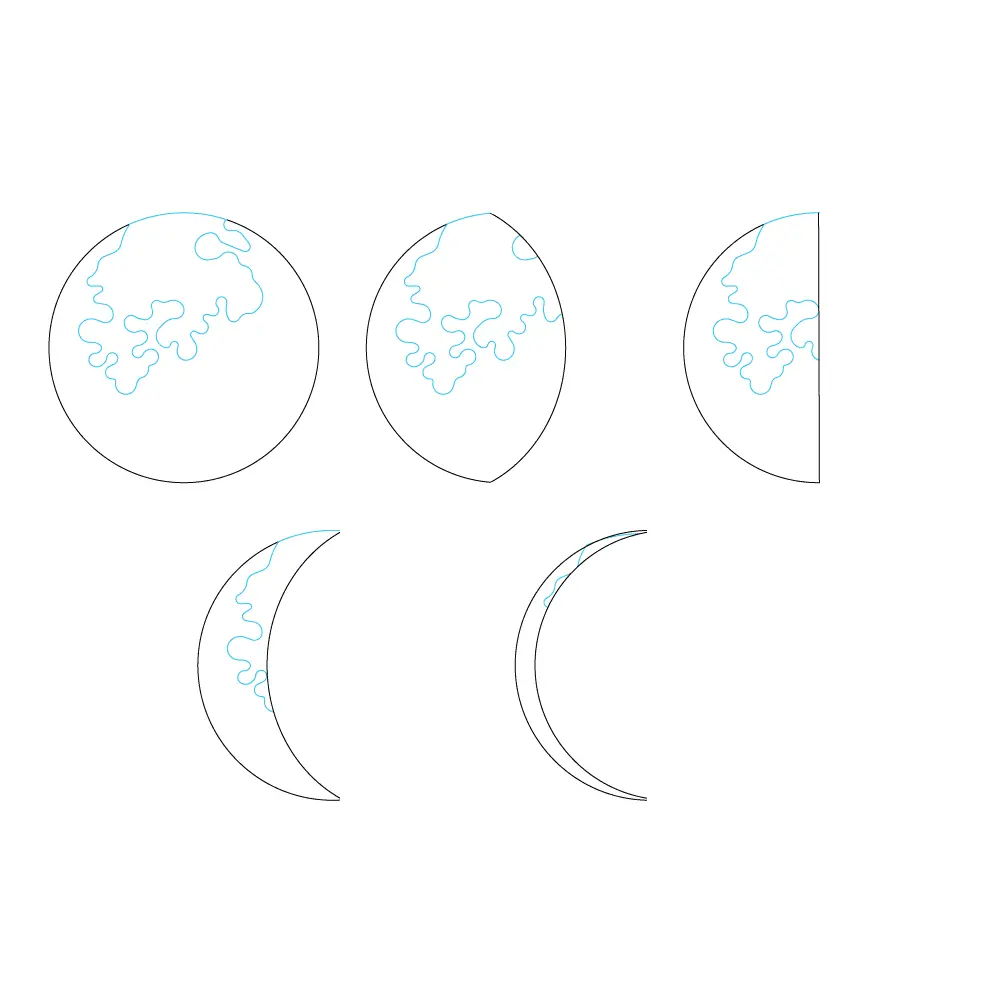 How to Draw The Moon Phases Step by Step Step  4