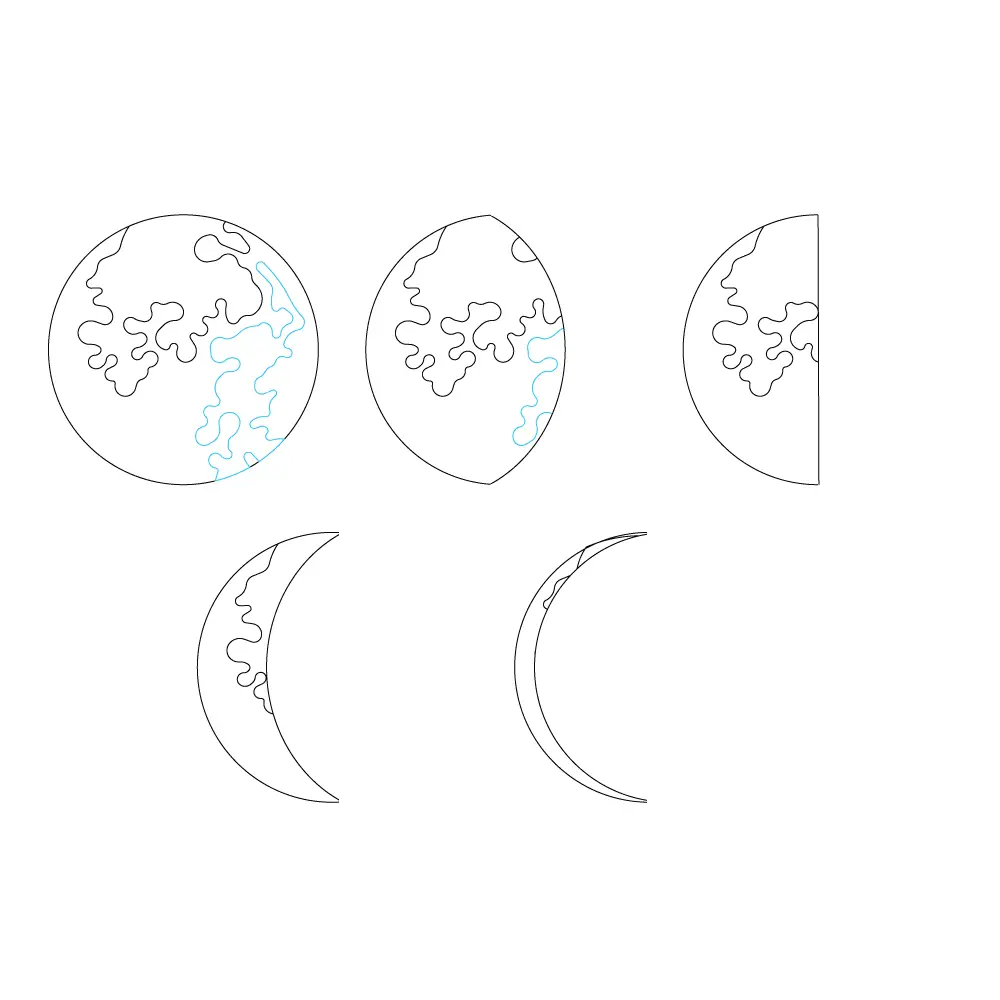 How to Draw The Moon Phases Step by Step Step  5
