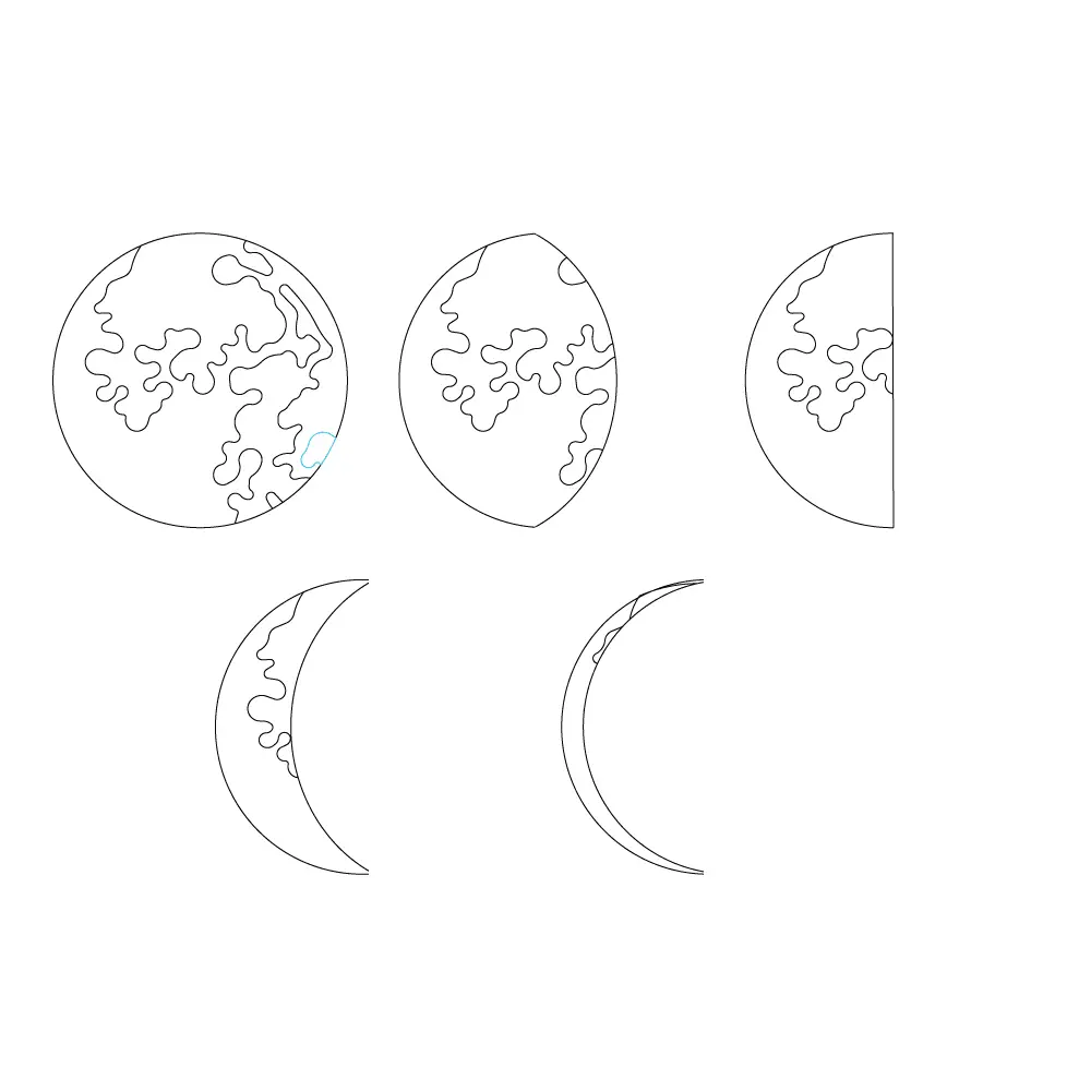 How to Draw The Moon Phases Step by Step Step  6
