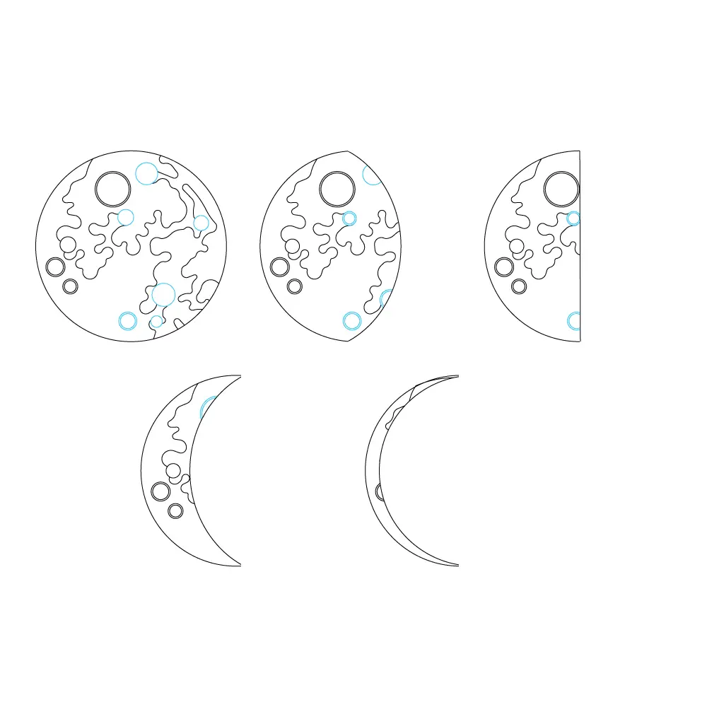 How to Draw The Moon Phases Step by Step Step  8