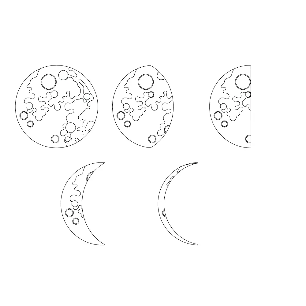 How to Draw The Moon Phases Step by Step Step  9