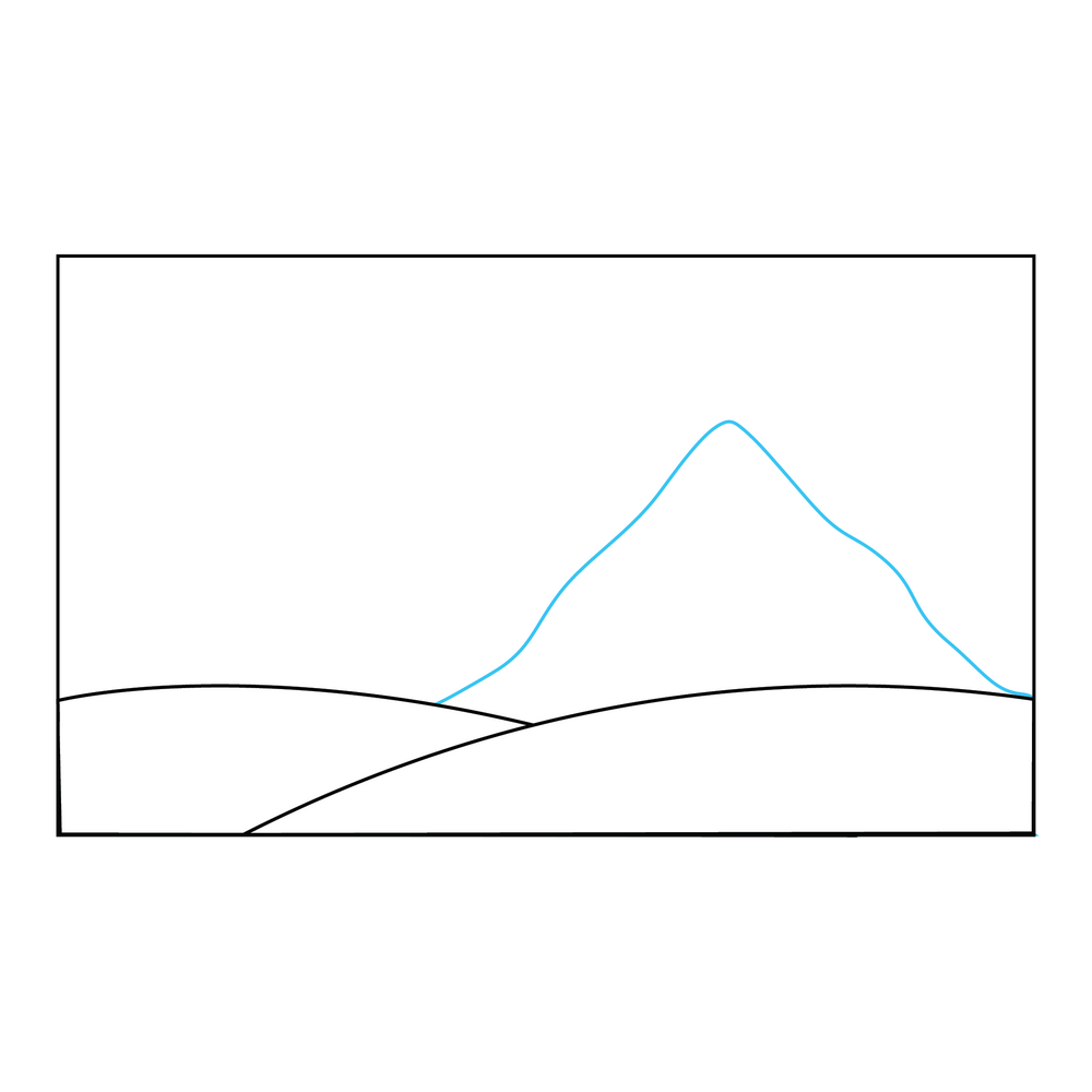How to Draw The Mountains Step by Step Step  3