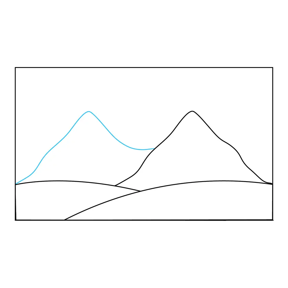 How to Draw The Mountains Step by Step Step  4