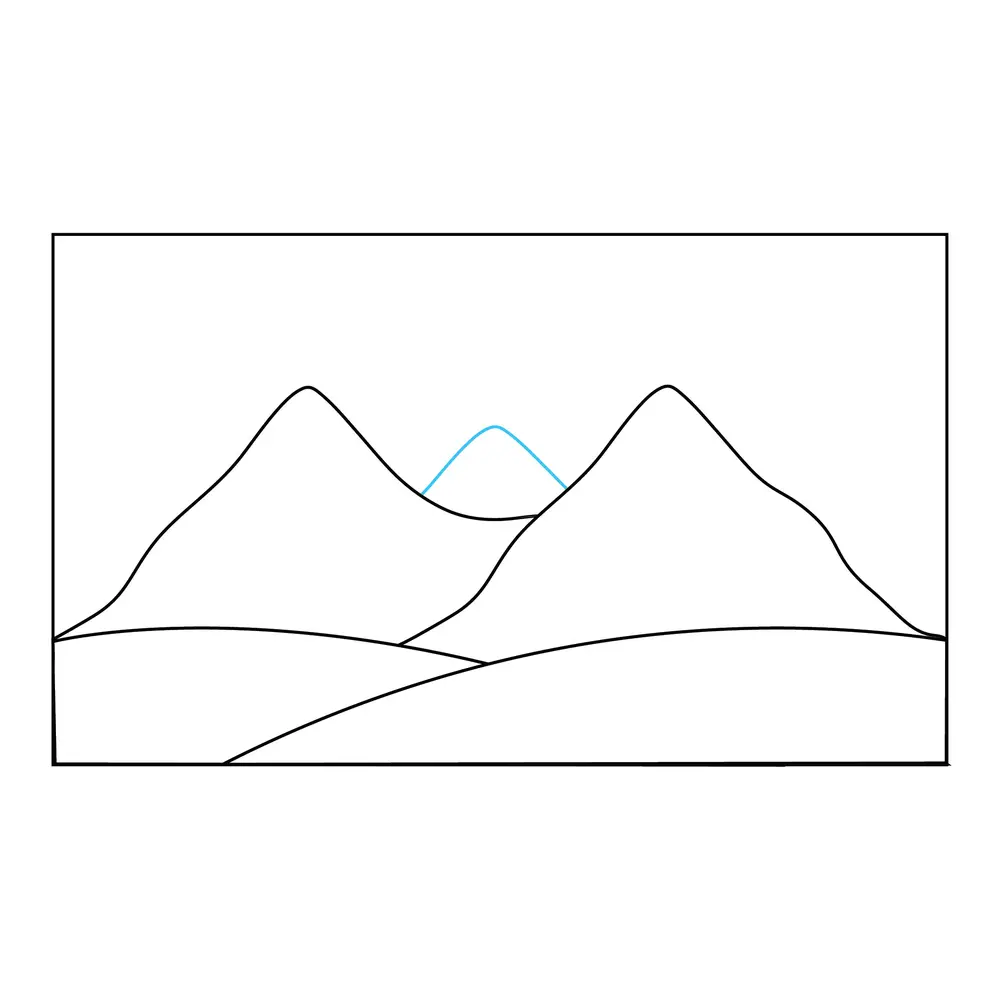 How to Draw The Mountains Step by Step Step  5