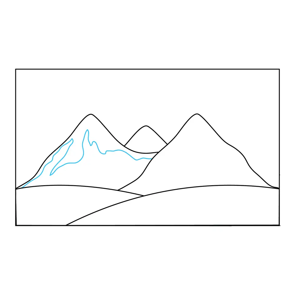 How to Draw The Mountains Step by Step Step  6