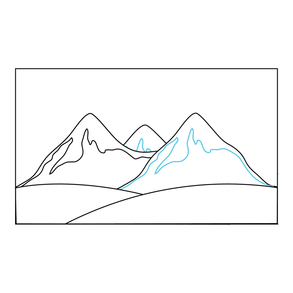 How to Draw The Mountains Step by Step Step  7