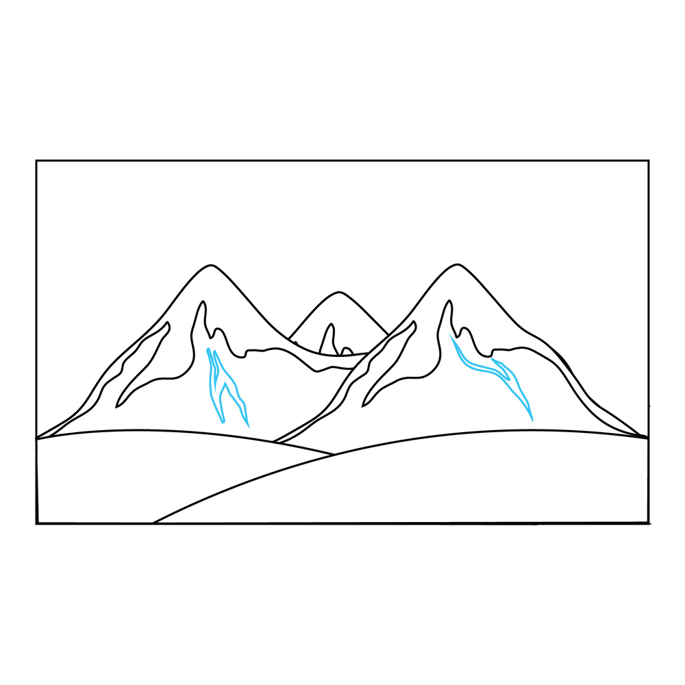 How to Draw The Mountains Step by Step Step  8