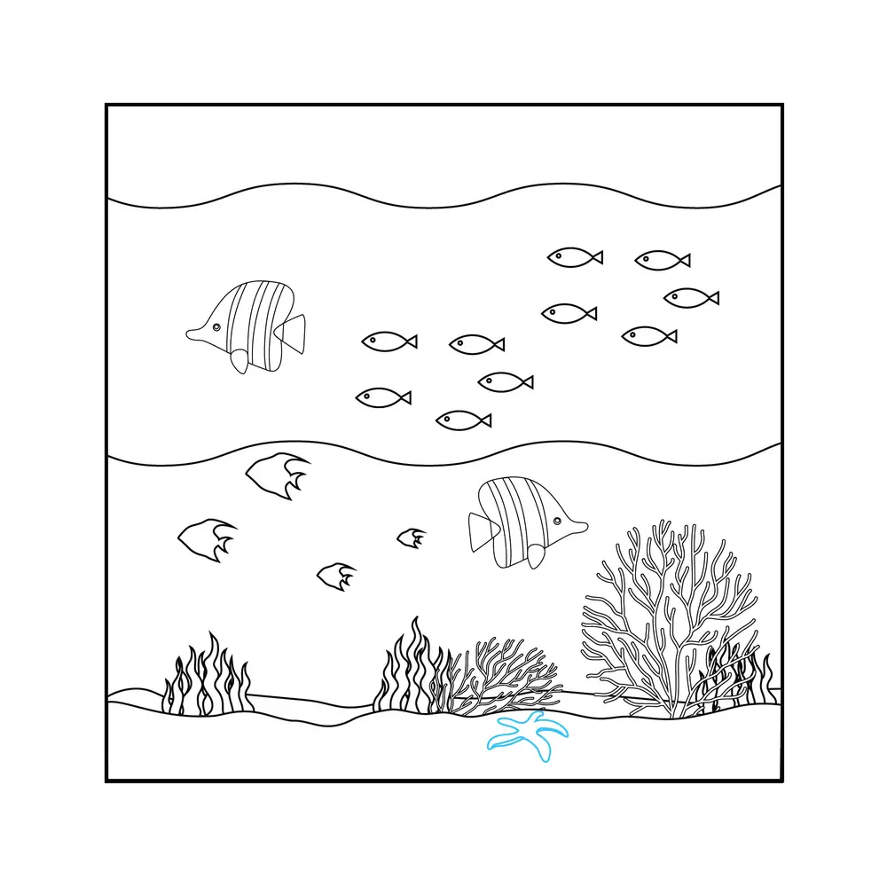 How to Draw The Ocean Step by Step Step  8