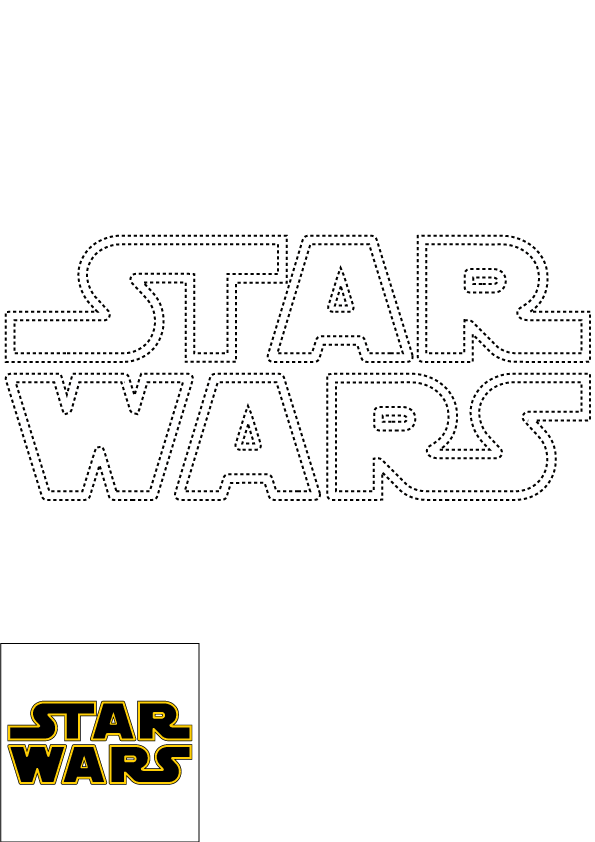 How to Draw The Star Wars Logo Step by Step Printable Dotted