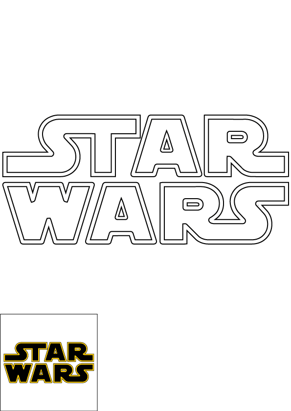 How to Draw The Star Wars Logo Step by Step Printable Color