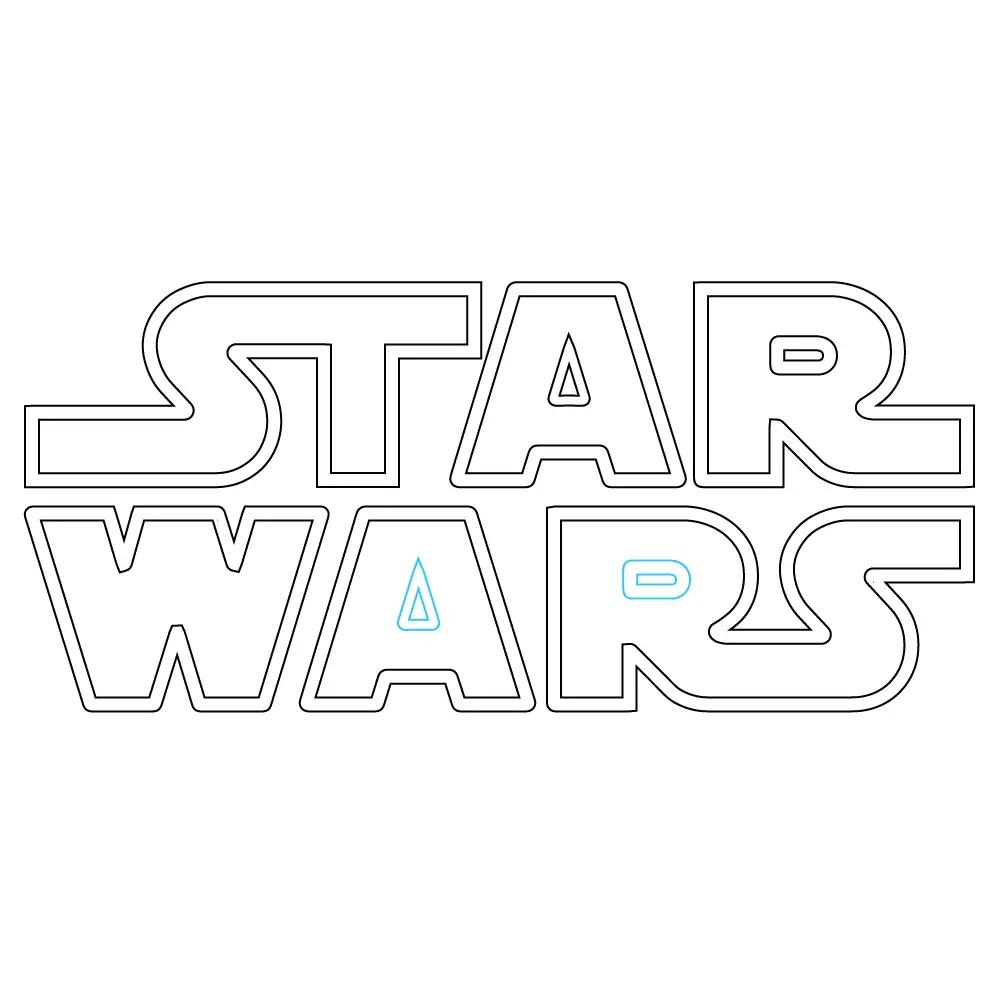 How to Draw The Star Wars Logo Step by Step Step  10