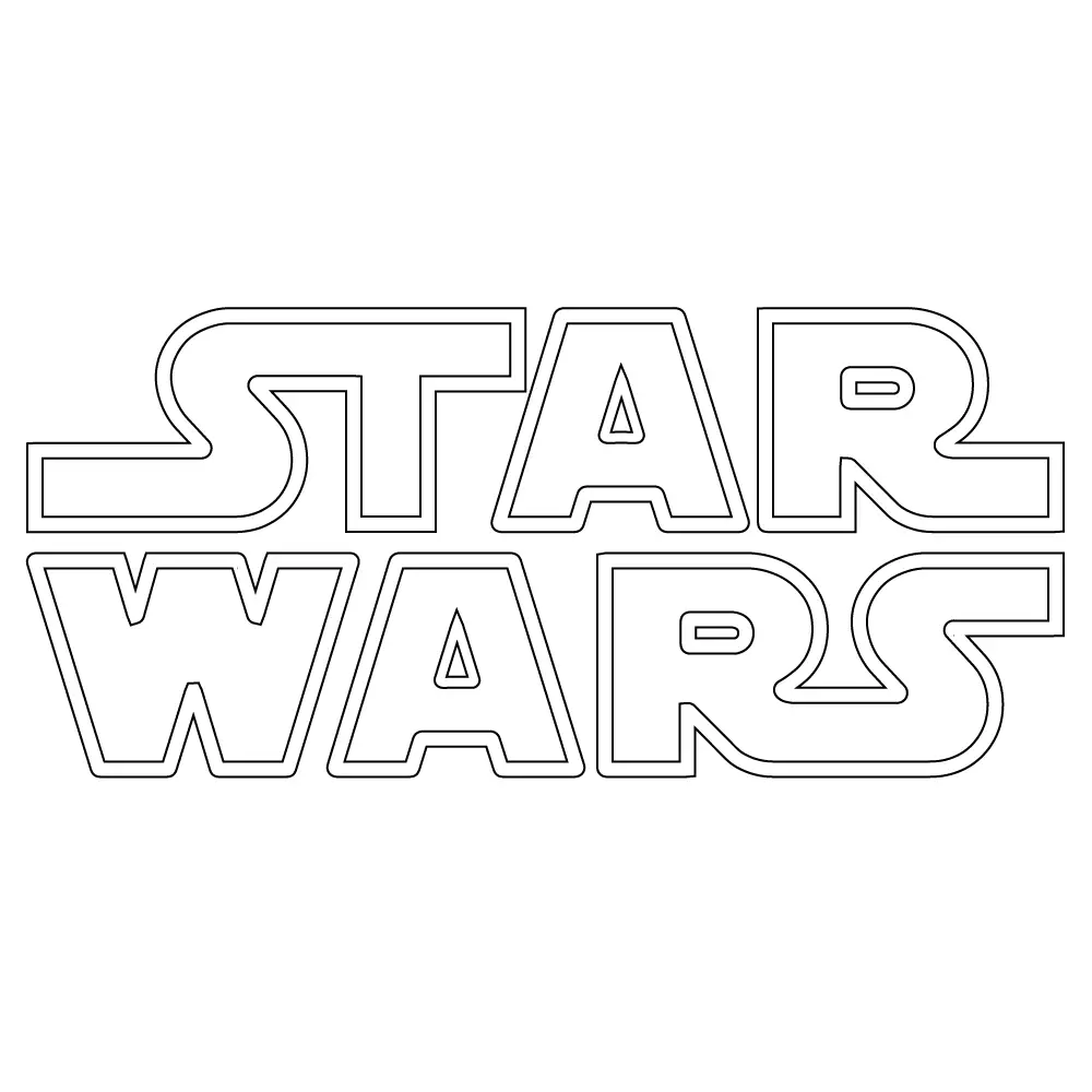 How to Draw The Star Wars Logo Step by Step Step  11