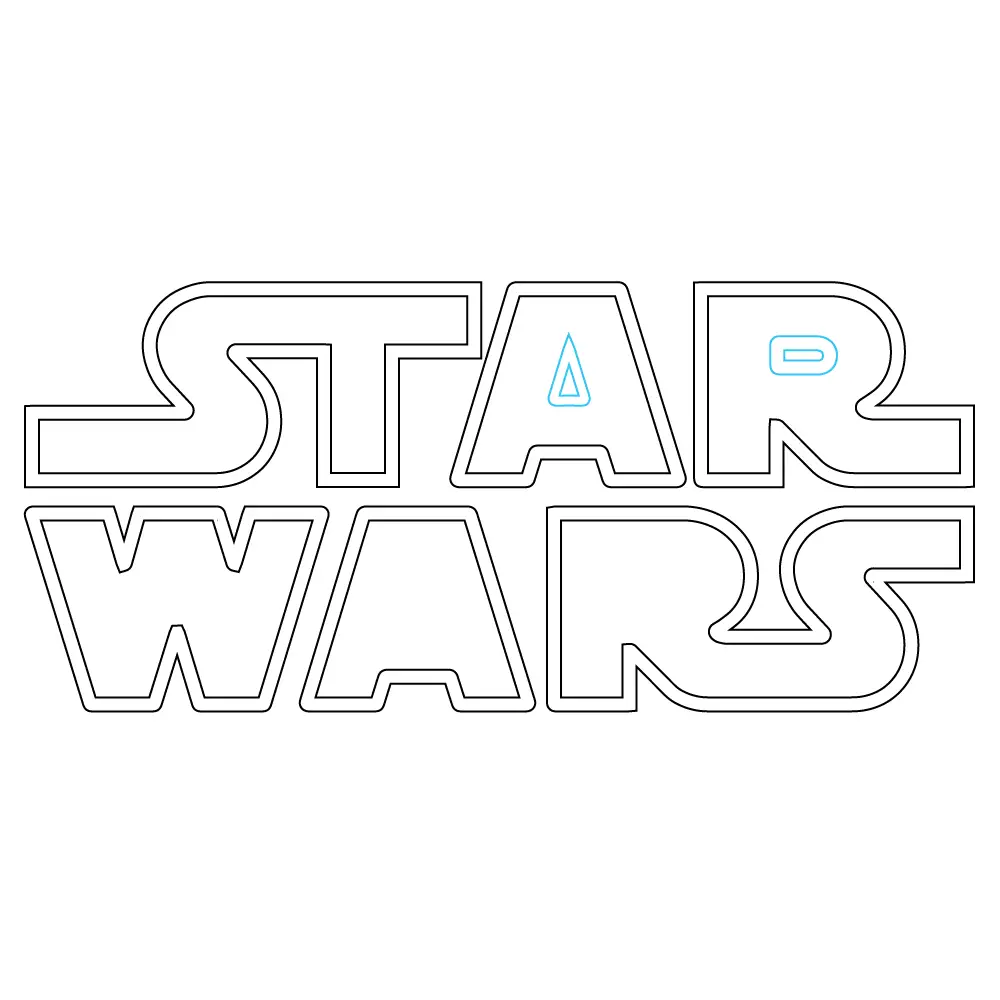 How to Draw The Star Wars Logo Step by Step Step  9