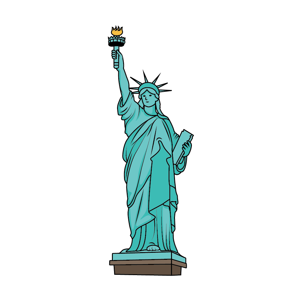 How to Draw The Statue Of Liberty Step by Step Thumbnail