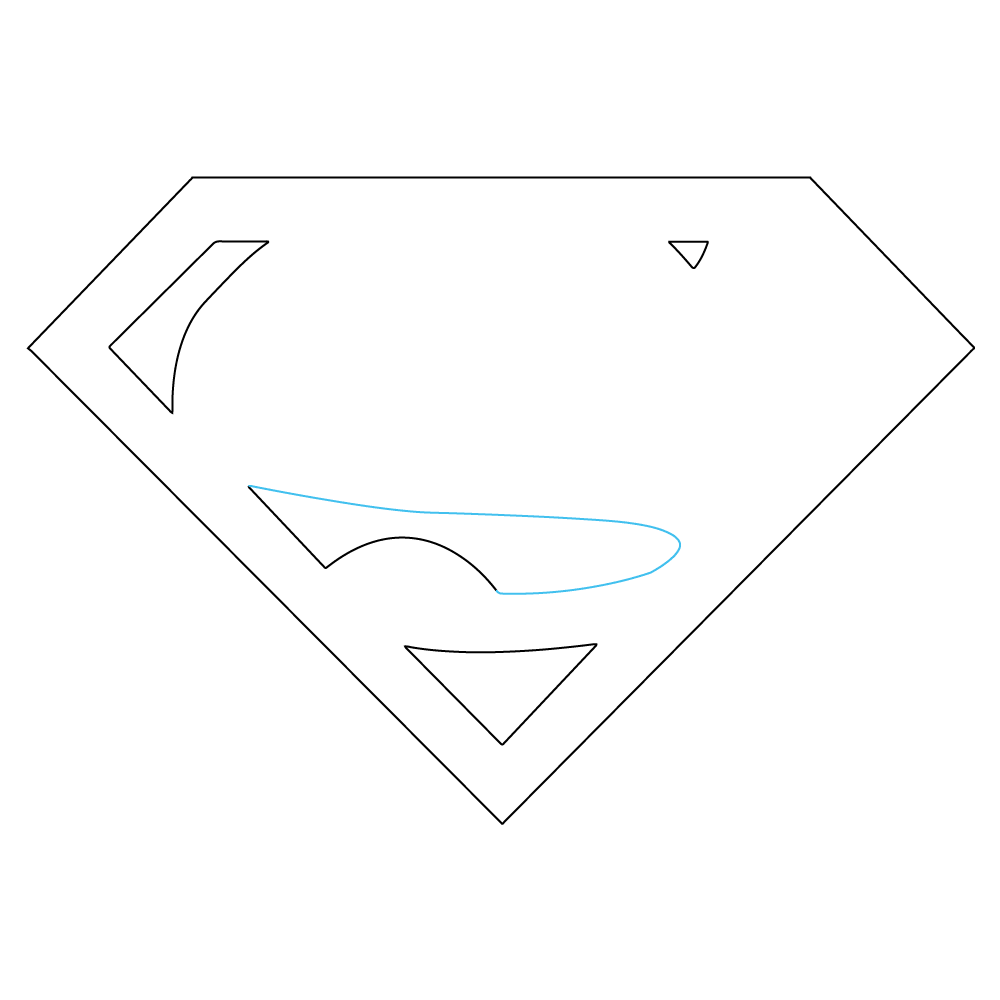 How to Draw The Superman Logo Step by Step Step  7