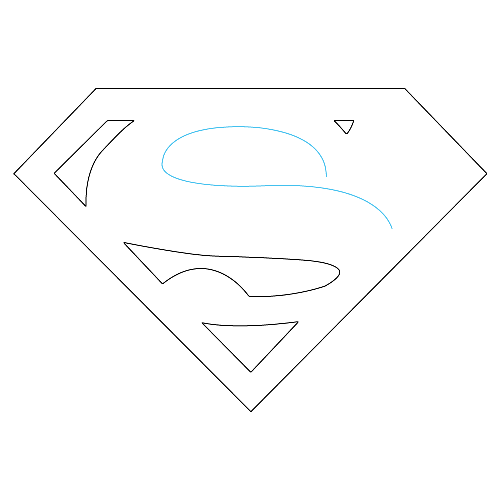 How to Draw The Superman Logo Step by Step Step  8