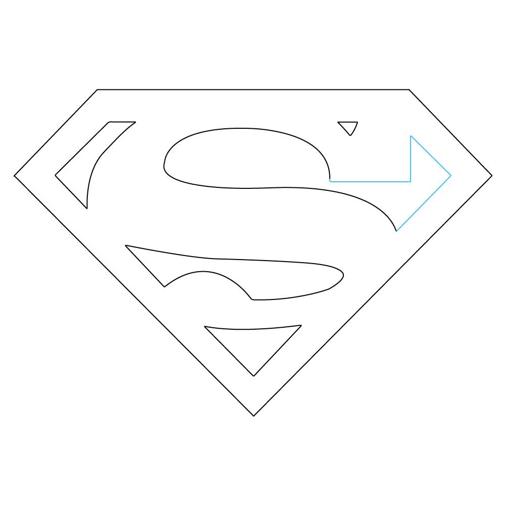 How to Draw The Superman Logo Step by Step Step  9