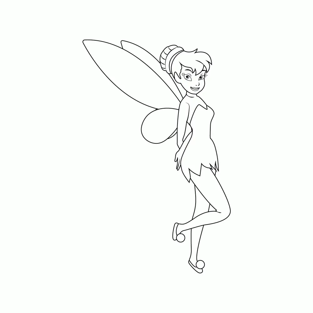 How to Draw Tinkerbell Step by Step Step  9