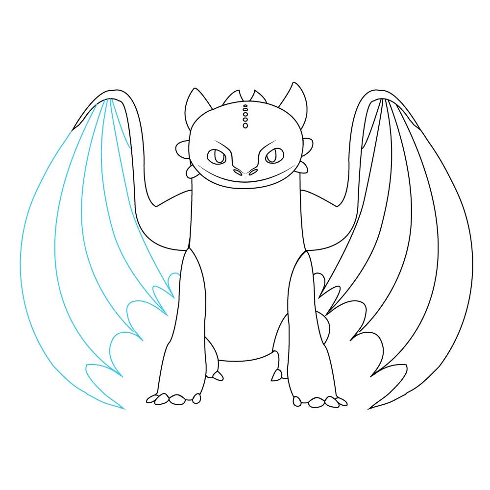 How to Draw Toothless Step by Step Step  11