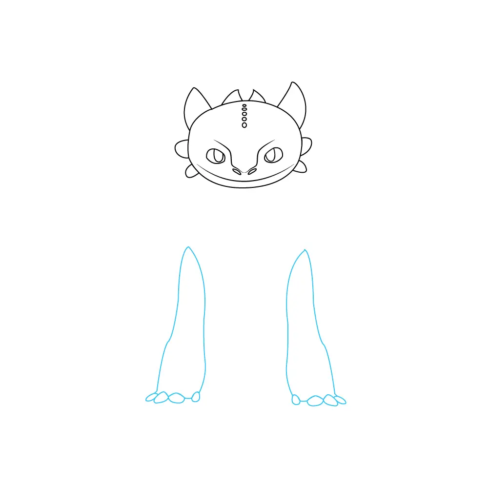 How to Draw Toothless Step by Step Step  4