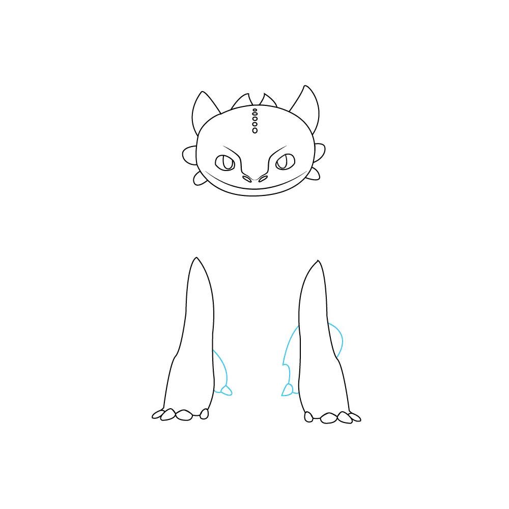 How to Draw Toothless Step by Step Step  5