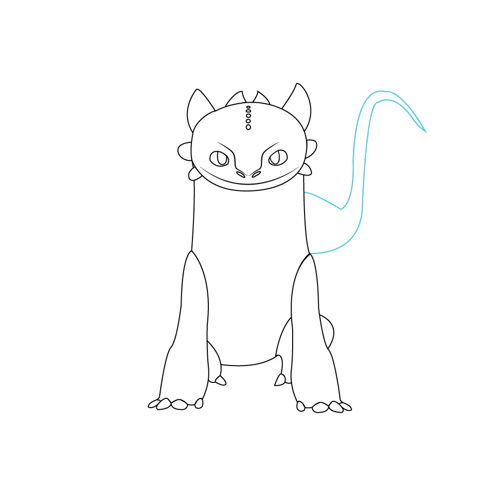 How to Draw Toothless Step by Step Step  7