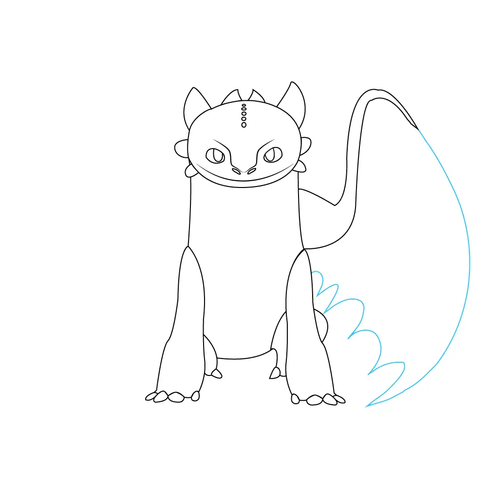How to Draw Toothless Step by Step Step  8