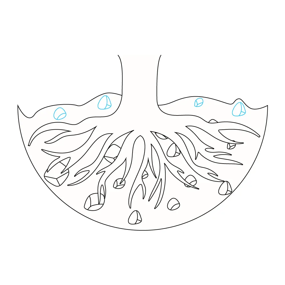 How to Draw Tree Roots Step by Step Step  10