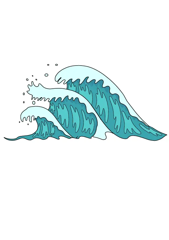 How to Draw Waves Step by Step Printable