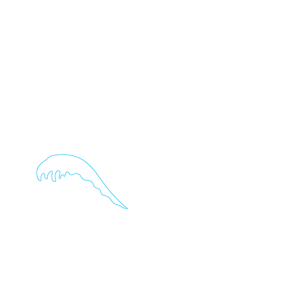 How to Draw Waves Step by Step Step  1