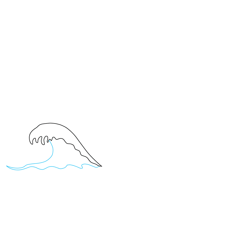 How to Draw Waves Step by Step Step  2