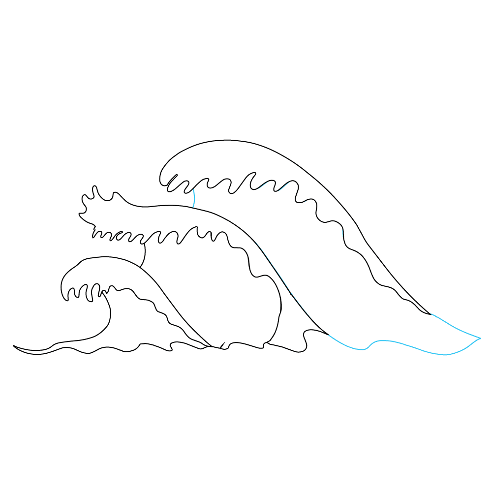 How to Draw Waves Step by Step Step  6