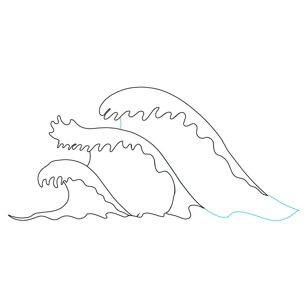 How to Draw Waves Step by Step Step  6