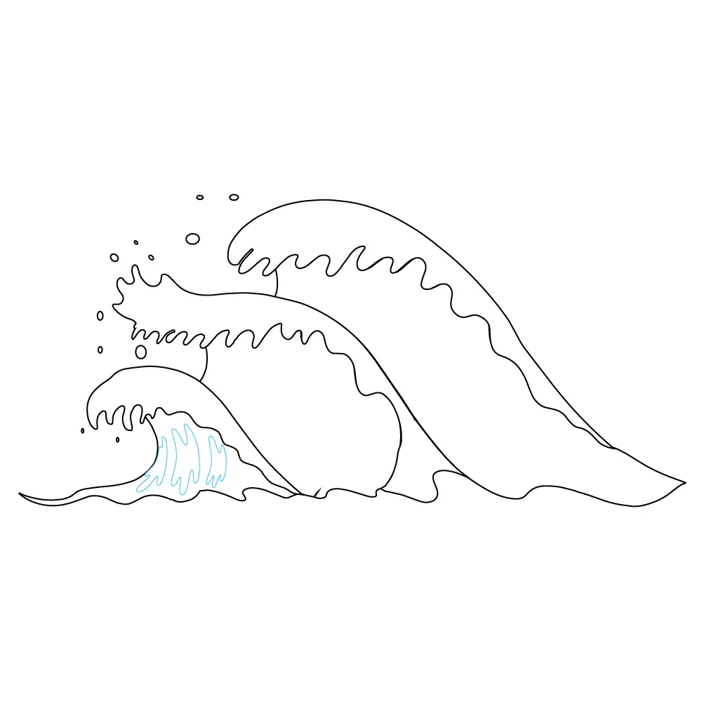 How to Draw Waves Step by Step Step  8