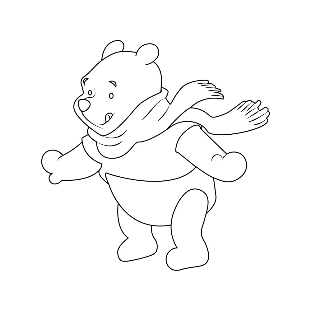 How to Draw Winnie The Pooh Step by Step Step  9