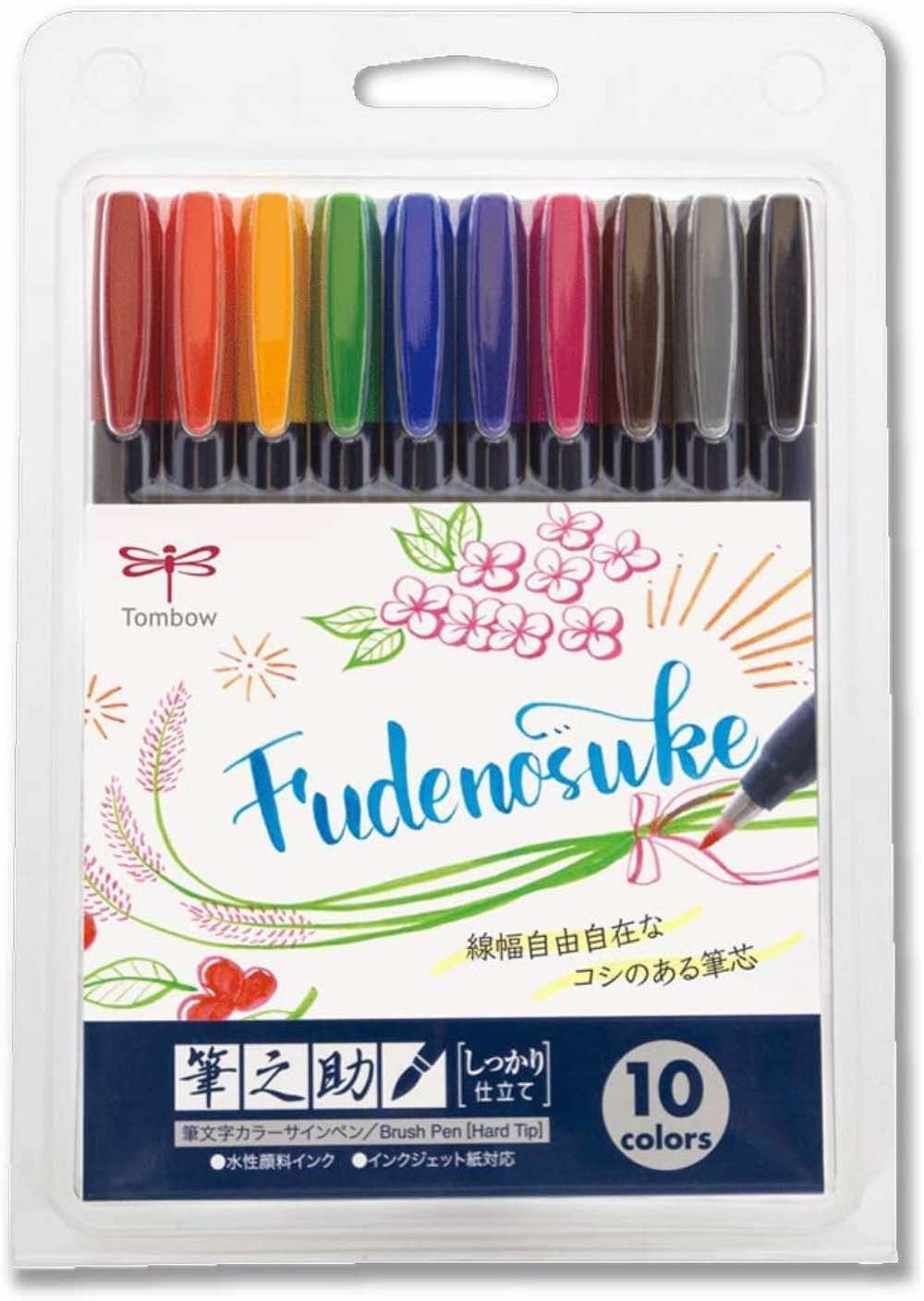 Tombow Fudenosuke Brush Pens (Pack oof 10)