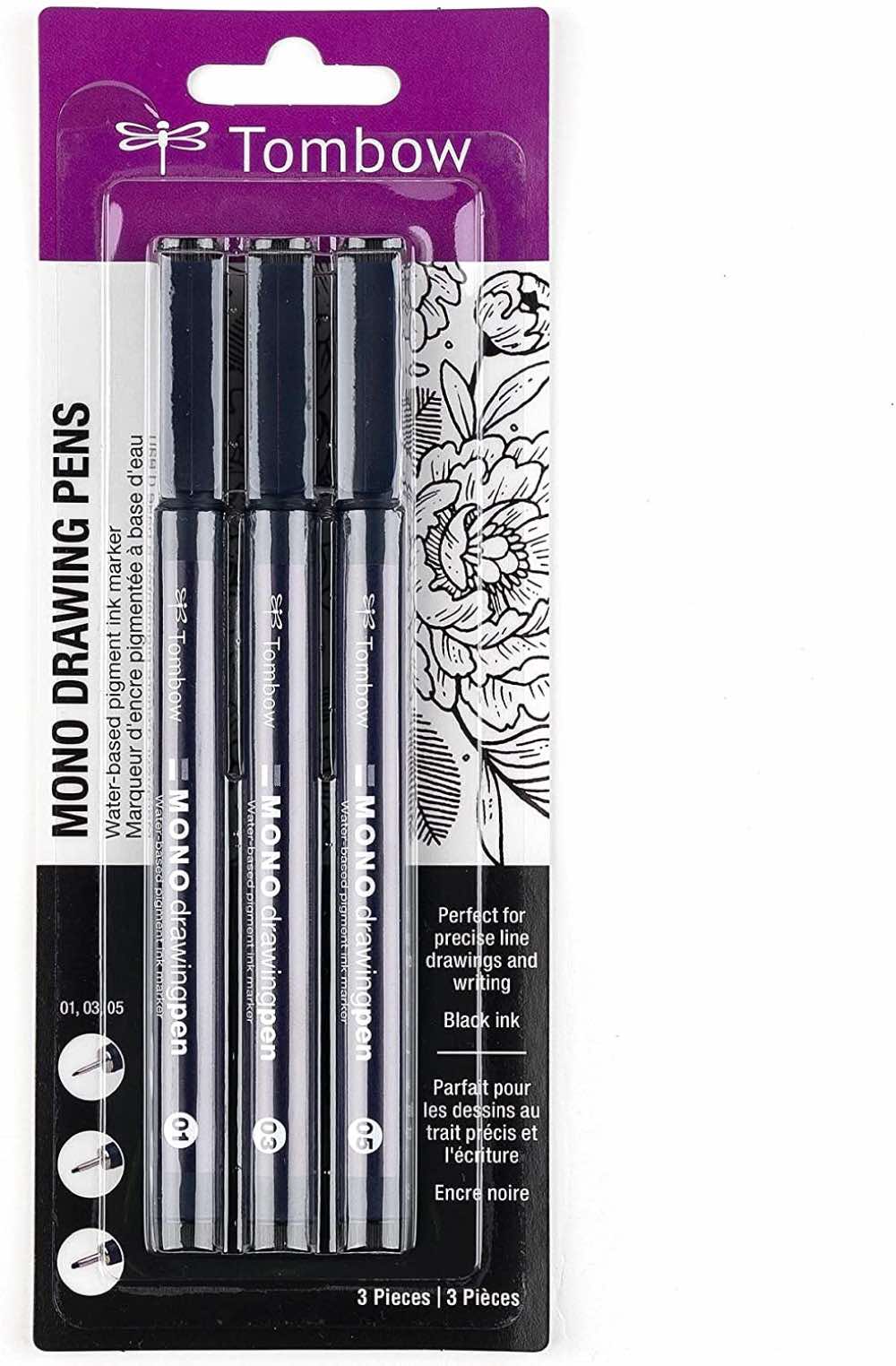 Tombow Pack of 3 Drawing Pens