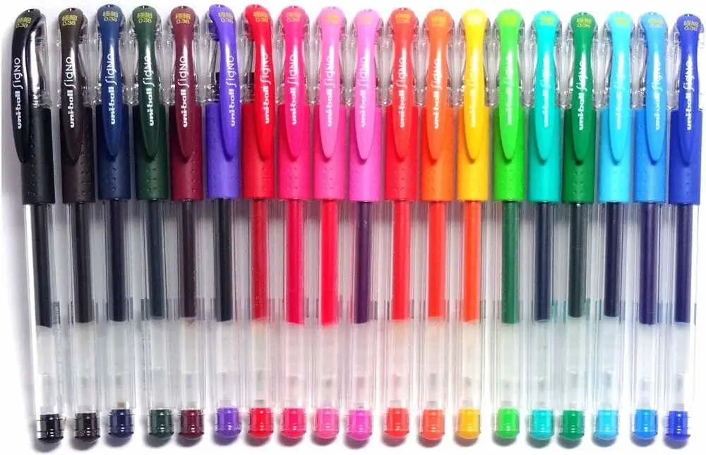 Uni-Ball Signo Gel Pens (Pack of 19 brilliant shades)