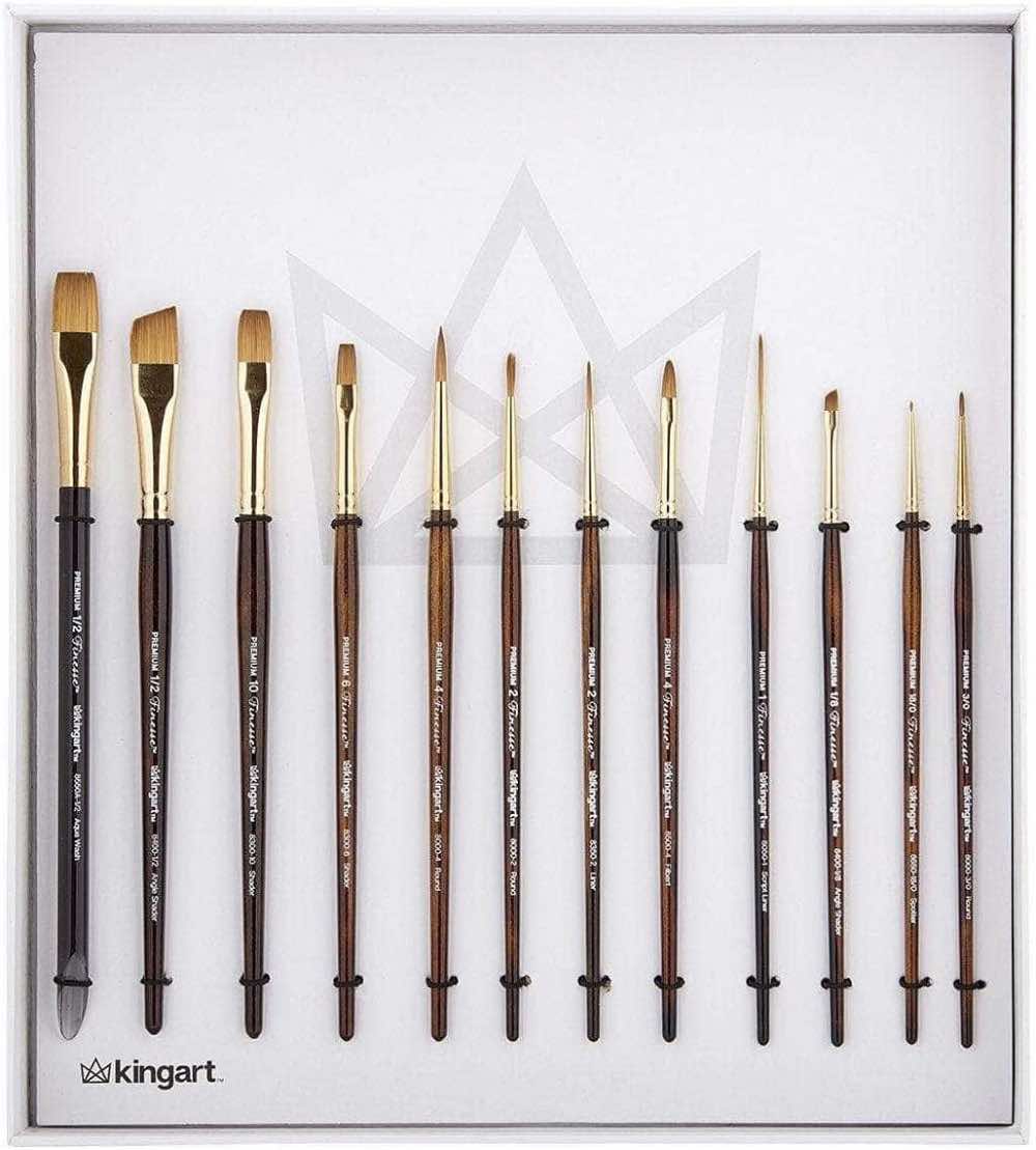 Kingart Finesse Synthetic Sable Brushes