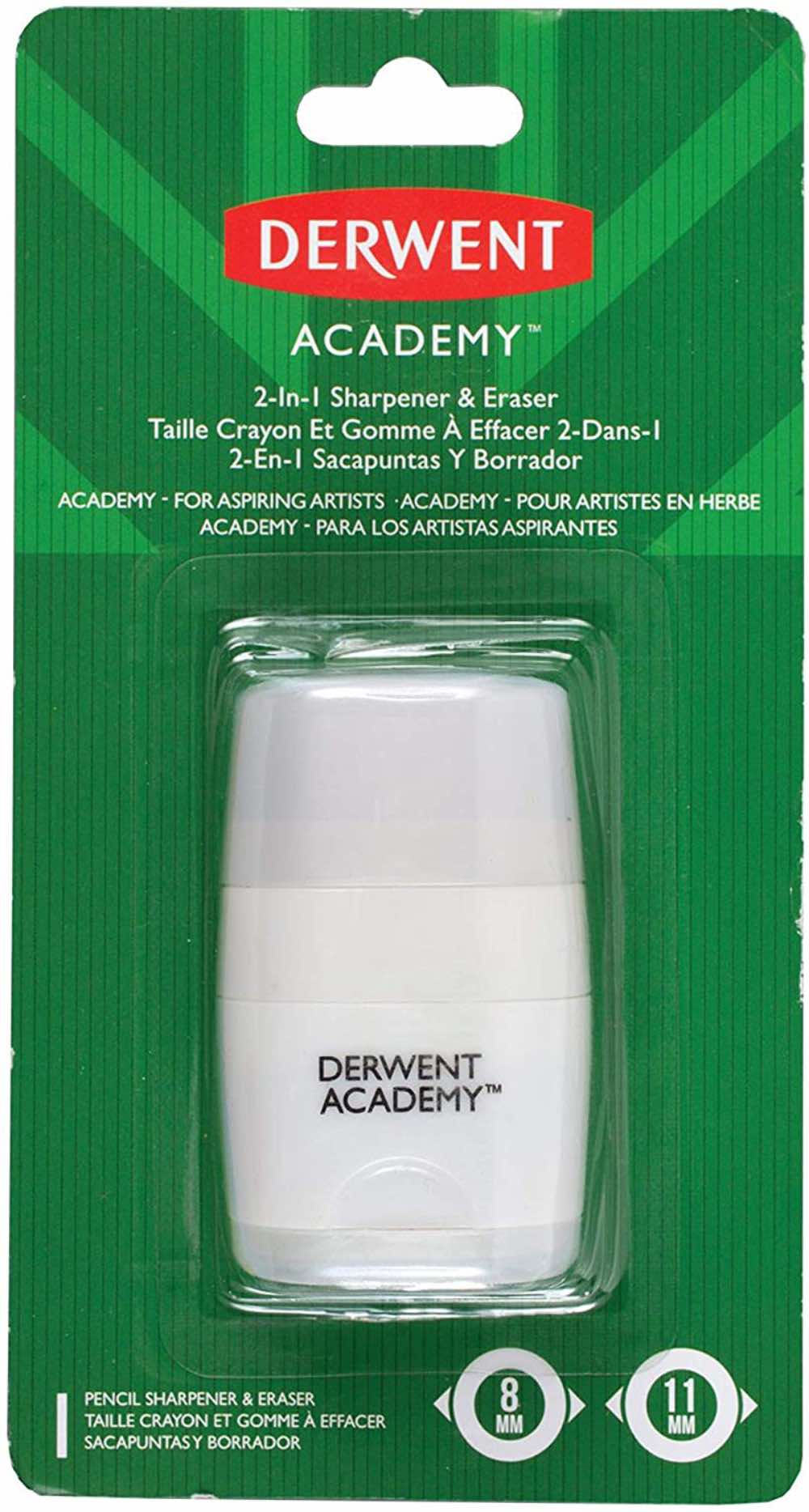 Derwent Academy Pencil Sharpener & Eraser (2-in-1)