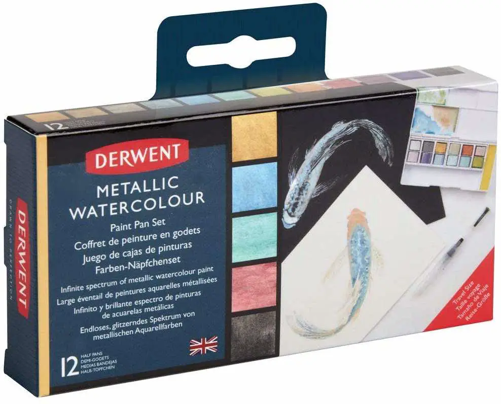 Derwent Metallic Watercolour Pans