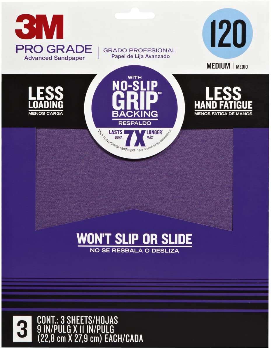 3M Pro Grade No-Slip Grip Sandpaper