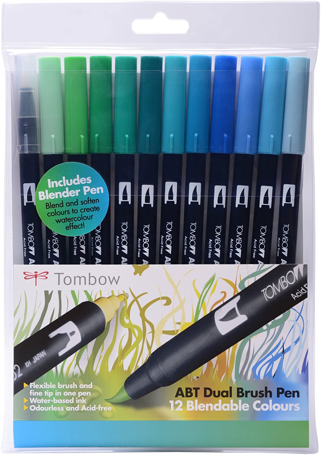 Tombow Dual Brush Pens (Ocean Pack)