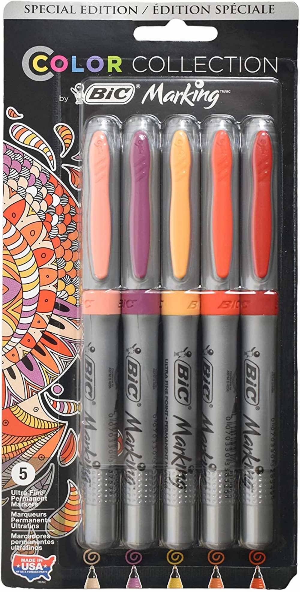 BIC Permanent Markers (Warm Color Pack)