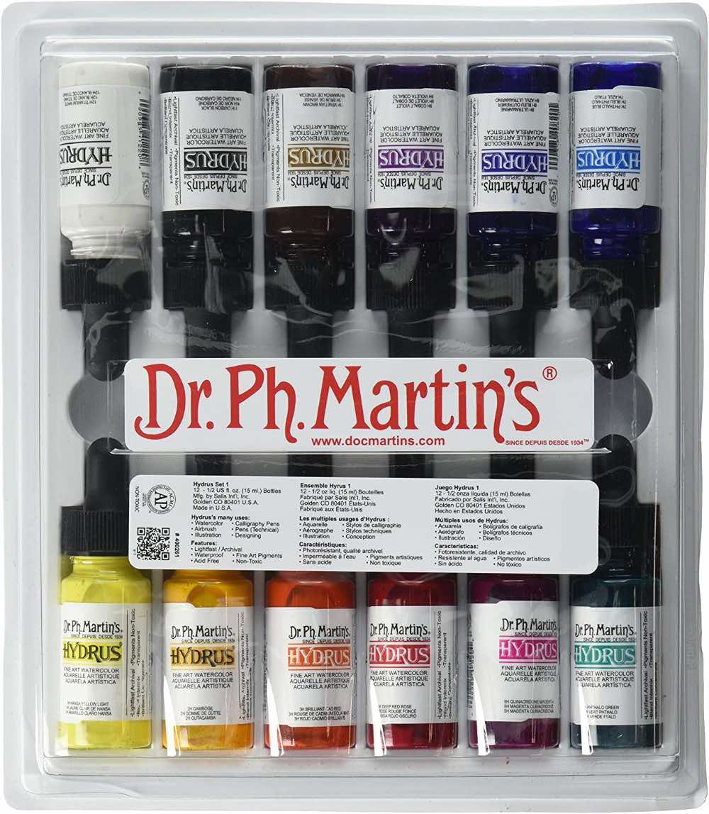 Dr. Ph. Martin's Set of 12 Watercolor Inks