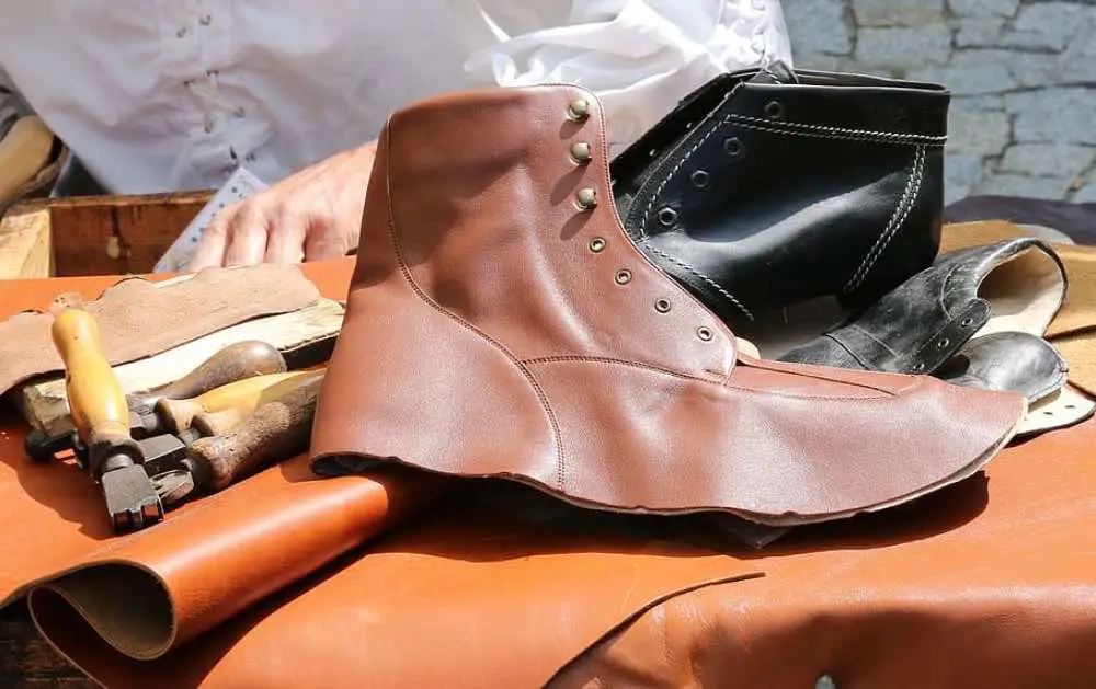 A leather shoe